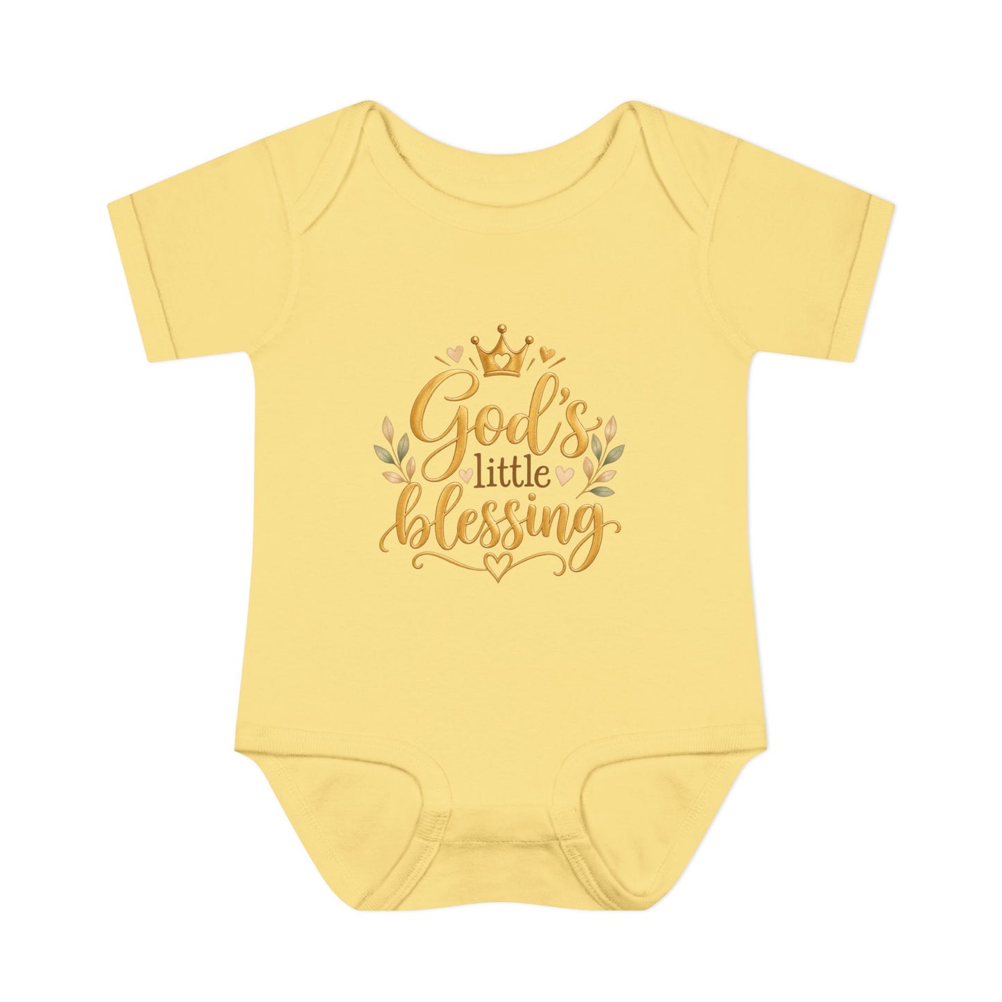 Infant Bodysuit — "God's Little Blessing" Gold Script Baby Onesie
