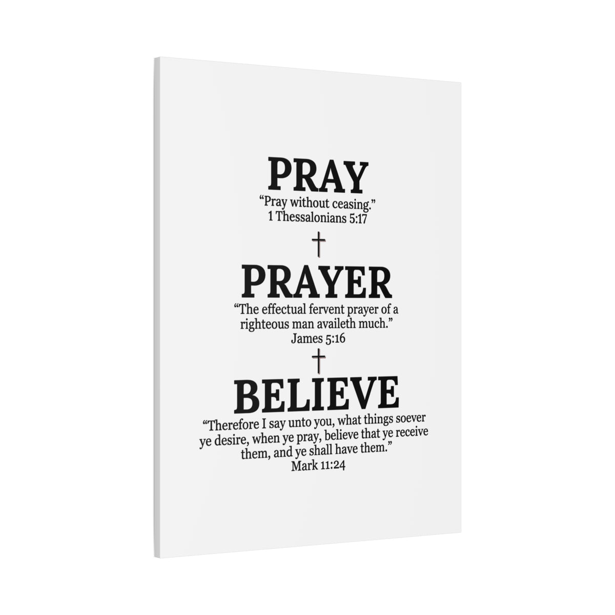 Pray, Prayer, Believe – Inspirational Christian Wall Canvas