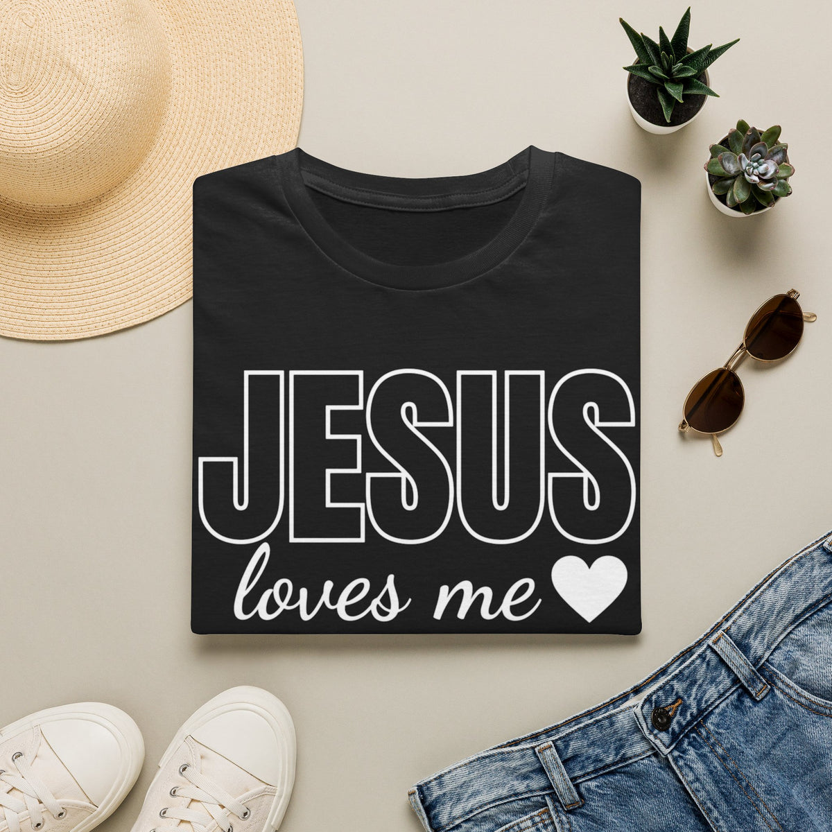 Jesus Loves Me T‑Shirt — Faith‑Inspired Christian Tee with Heart