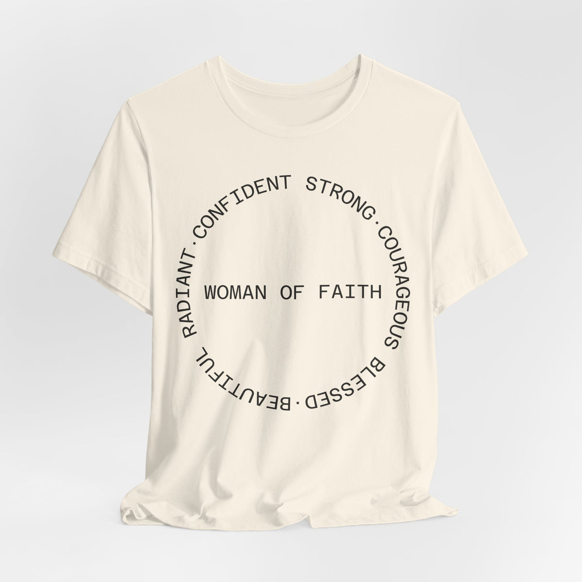 Woman of Faith Tee — Inspirational Christian Graphic T‑Shirt