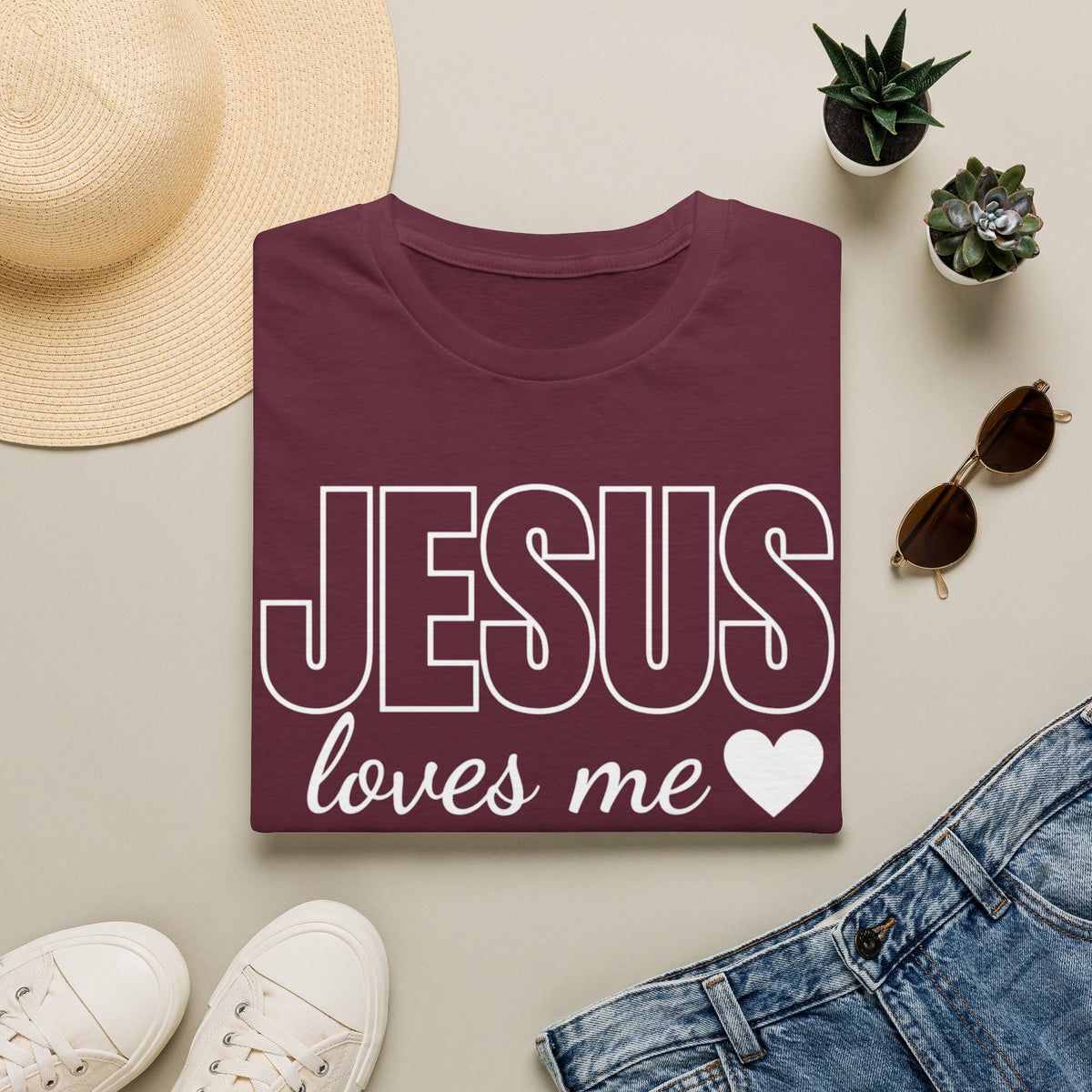 Jesus Loves Me T‑Shirt — Faith‑Inspired Christian Tee with Heart